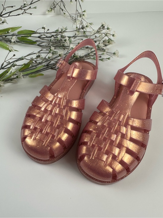 Mini Melissa Other - Mini Melissa Pink Glitter Jelly Sandals Toddler Size 13